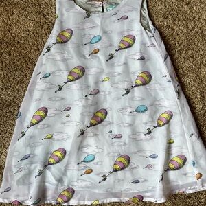 Girl’s Dr. Seuss “Oh The Places You’ll Go” Layered Shift Dress Sundress Size 4